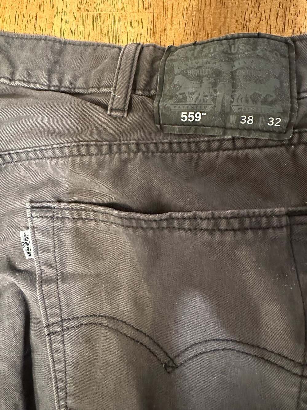 Levi's 559 Relaxed Straight Fit Charcoal Gray Pants 38x32